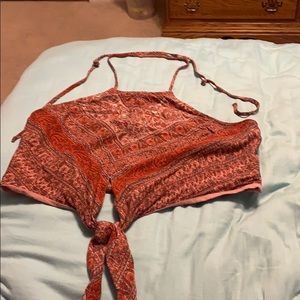 XL American Eagle halter crop top